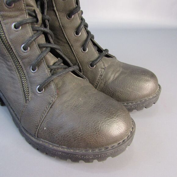 Born BOC Godfrey Boots Women's Size 9.5 Faux Leather Vegan Biker Combat - Picture 3 of 10